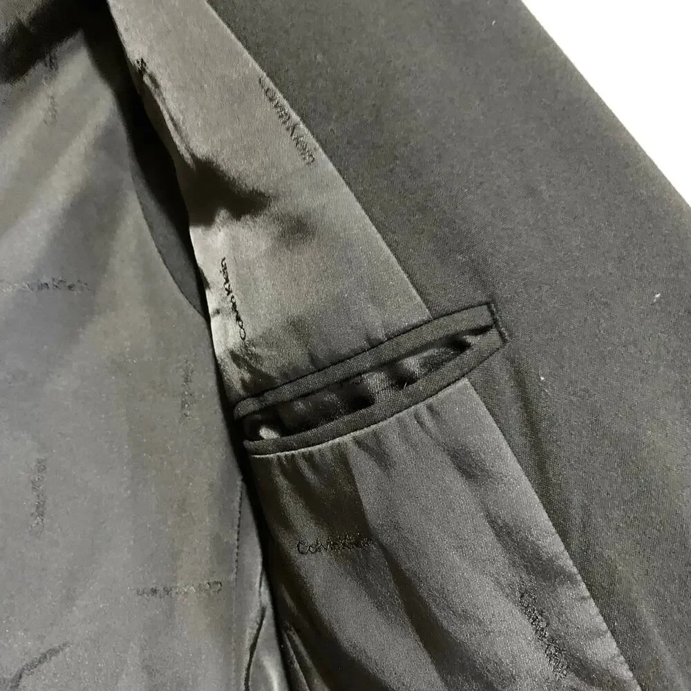 Calvin Klein Black Boy’s 14 Blazer Jacket Trim Fit